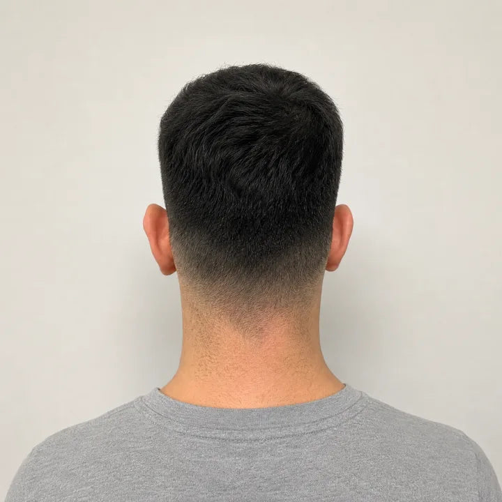 After starting a scalp routine showing fuller-looking crown coverage